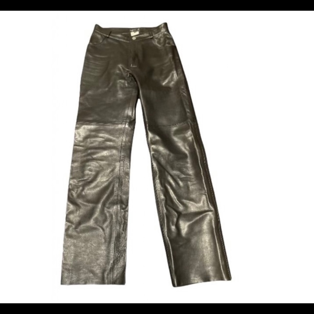 High Waisted Leather Pants Agnes B